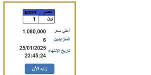 سعرها تخطى المليون جنيه.. التزايد على لوحة سيارة مميزة «اعرف الخطوات» - شبكة أطلس سبورت