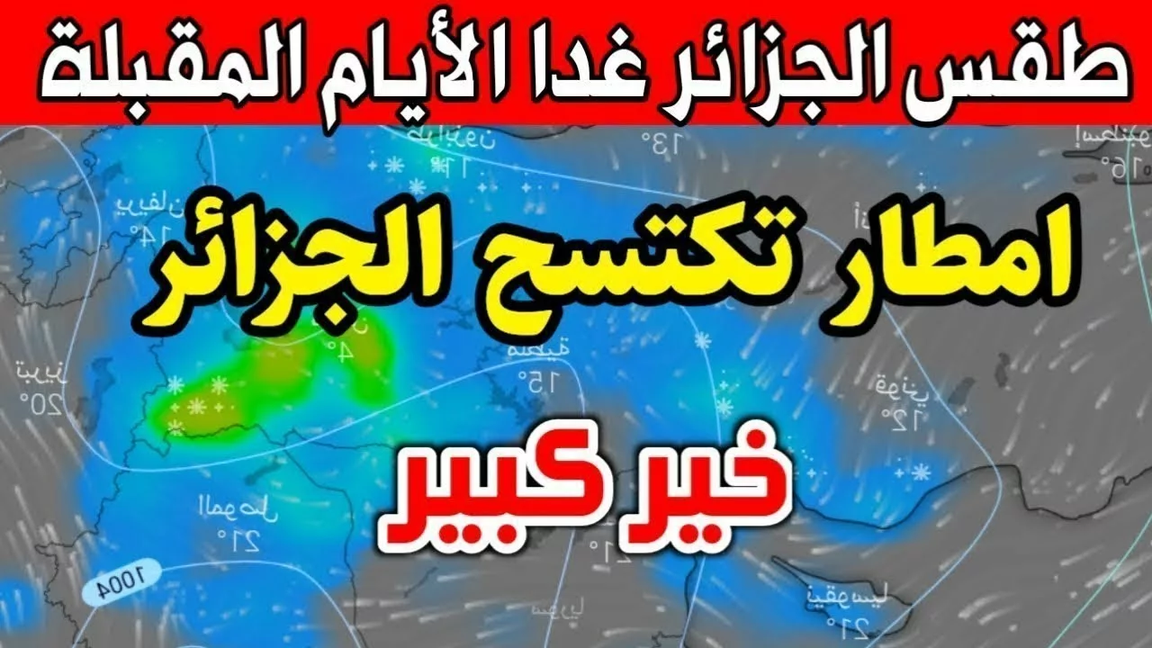 تنبيه عاجل بشأن قدوم موجات خطيرة الديوان الوطني للأرصاد الجوية يكشف طقس الجزائر اليوم الأربعاء 14 يناير 2025