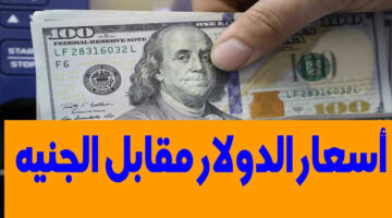 سعر الدولار مقابل الجنيه